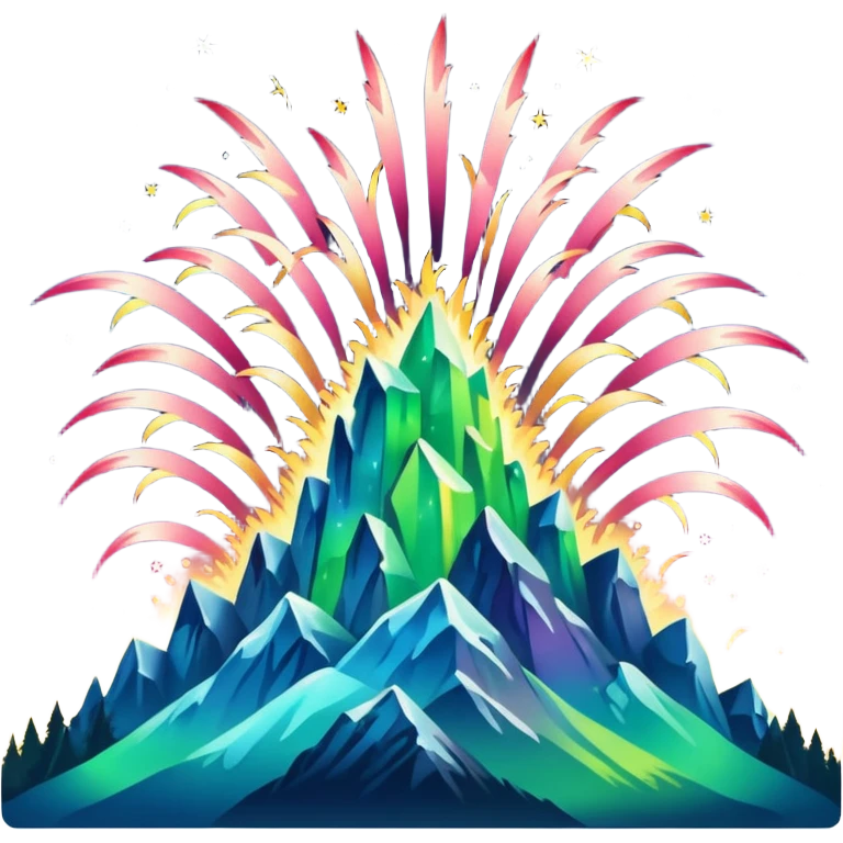 something that represents the aurora borealis lights and fireworks emoji