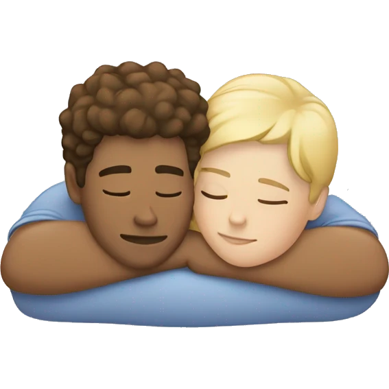 Two white people hugging lying down emoji
