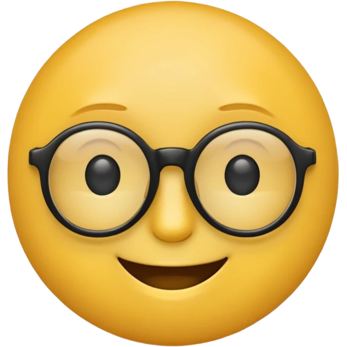 A SMILING EMOJI WITH BLACK FRAME GLASSES emoji