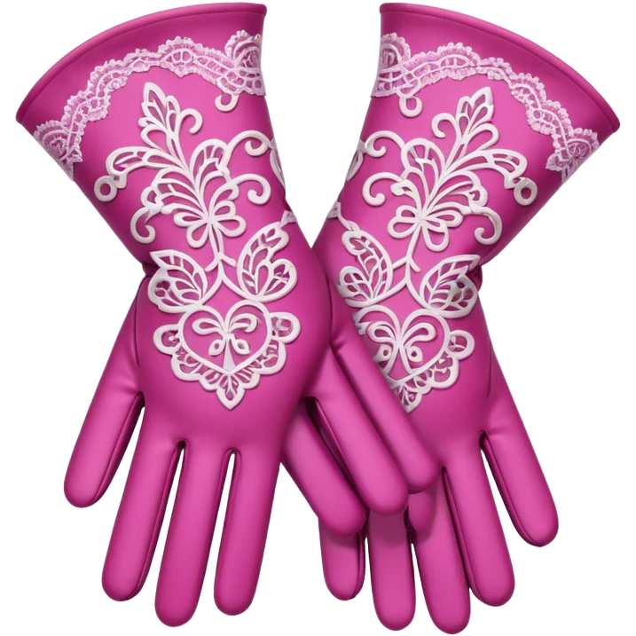 victorian gloves lace pattern pink emoji
