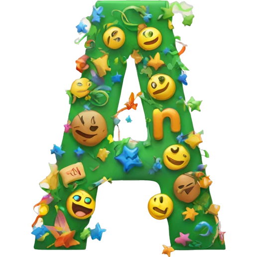 AI clean letters with decorations around it emoji