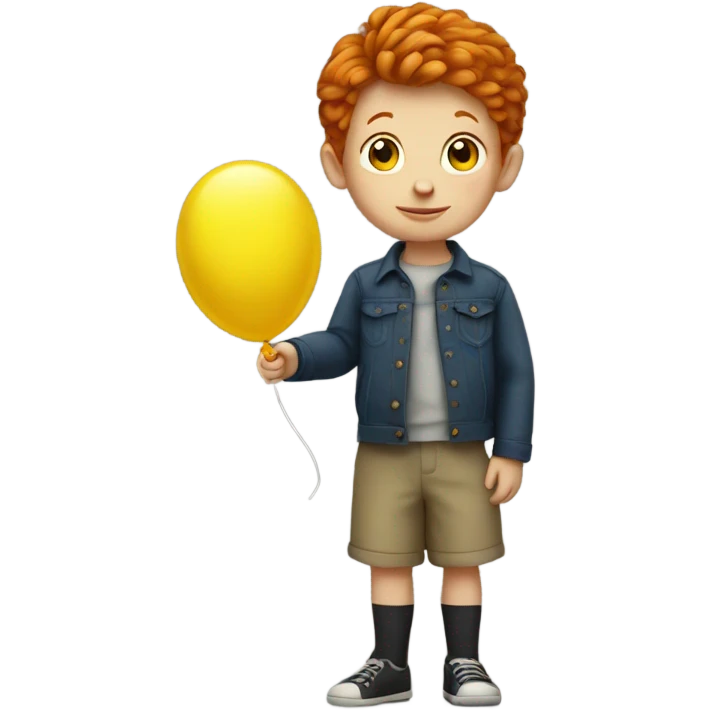Ginger kid with a yellow ballon emoji