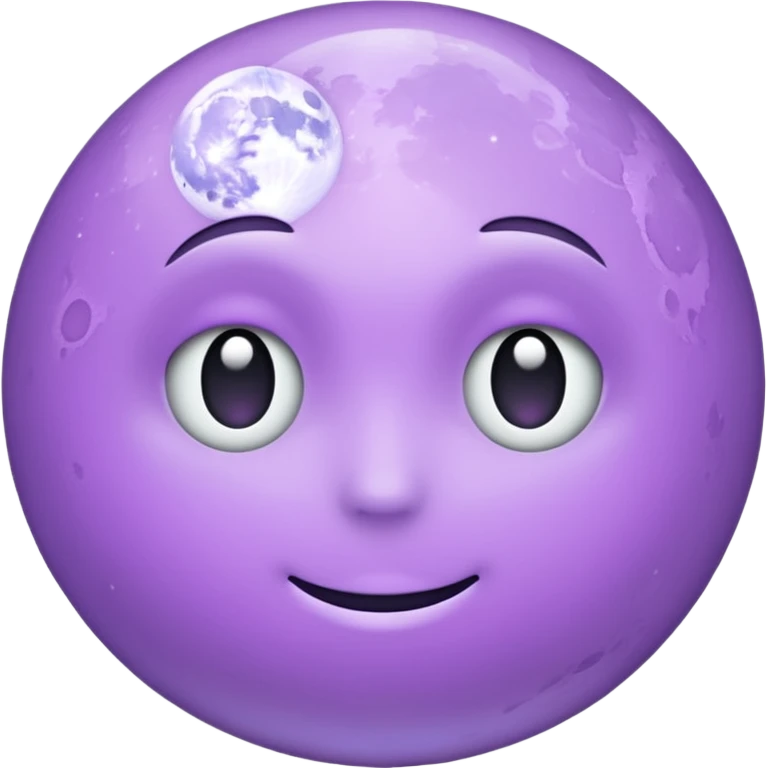 realistic Light purple moon emoji