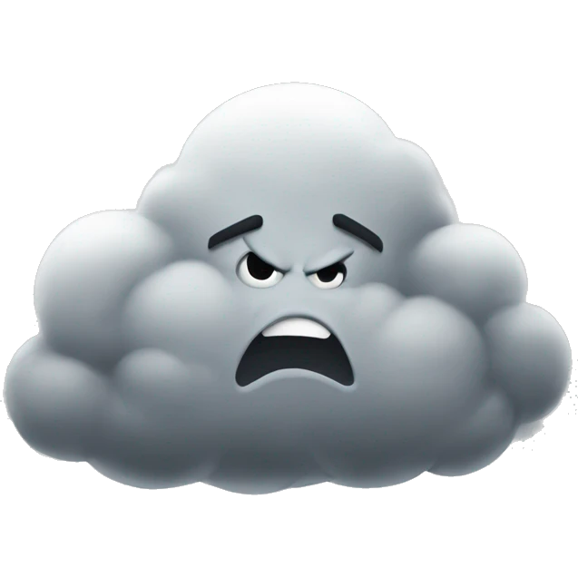 Angry cloud  emoji