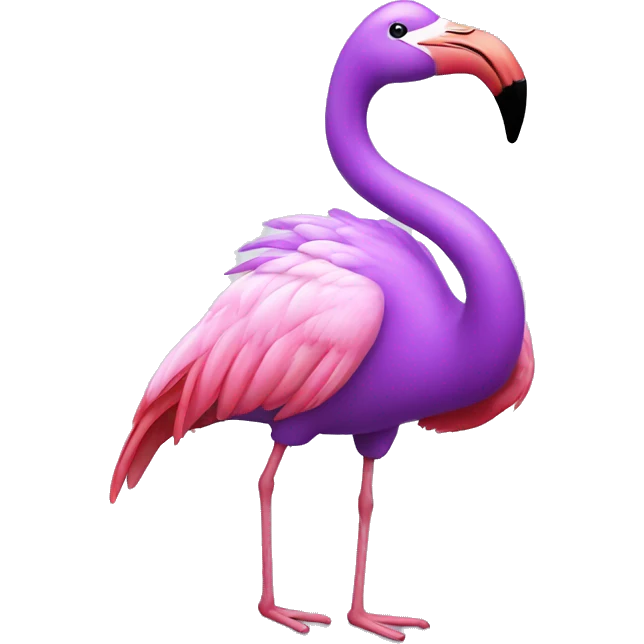 Purple flamingo handstand emoji