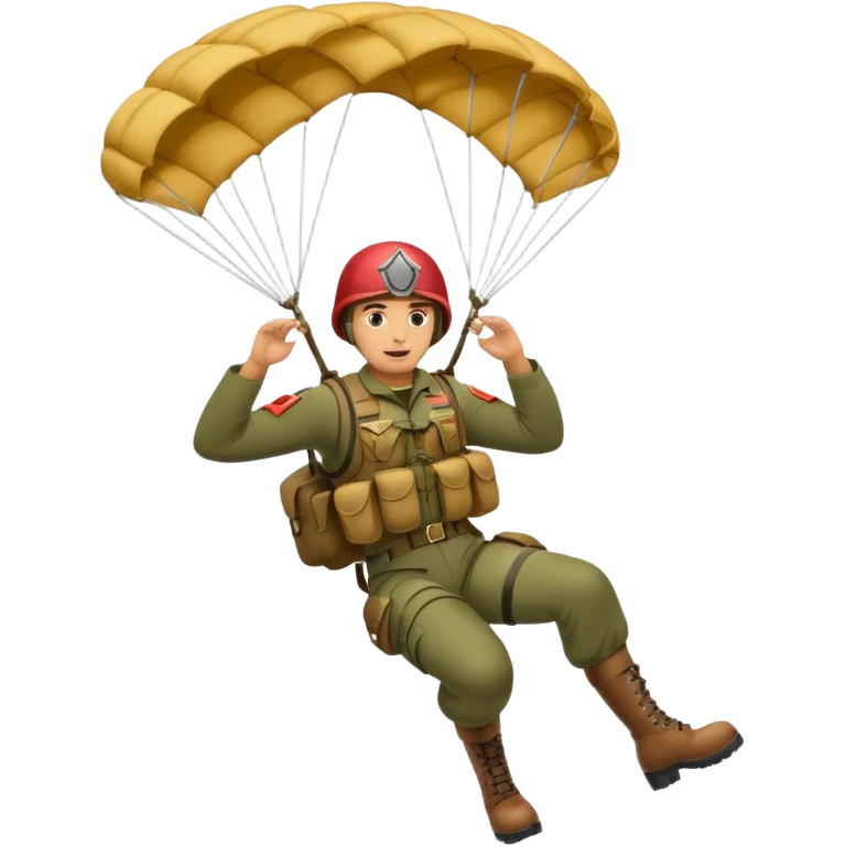 Airborne soldier jumping emoji
