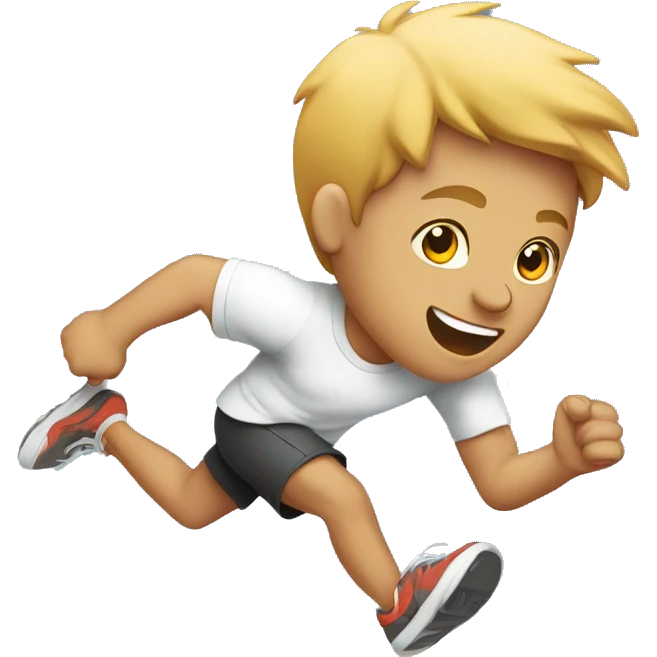 Boy with running in t-shirt emoji