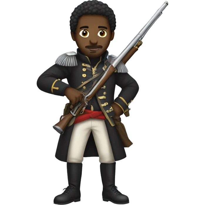 black man with musket emoji