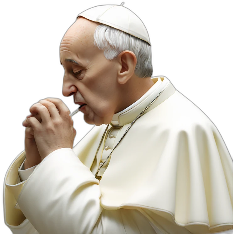 the pope innocently snorting lines emoji