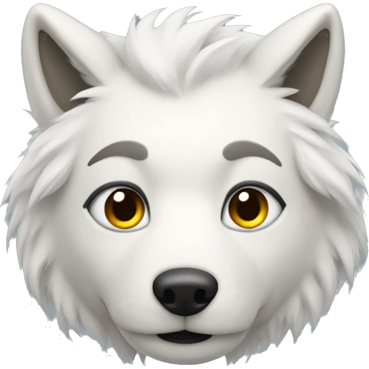 white wolf furry emoji