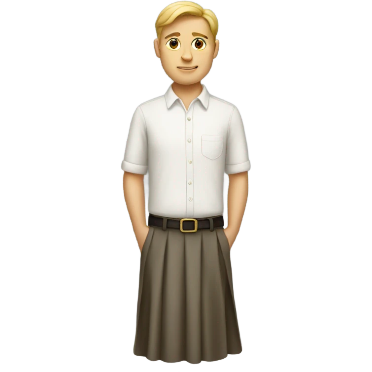 white man in a skirt emoji