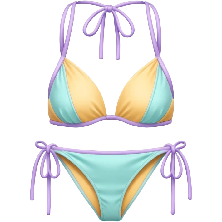 string bikini, pastel colors emoji