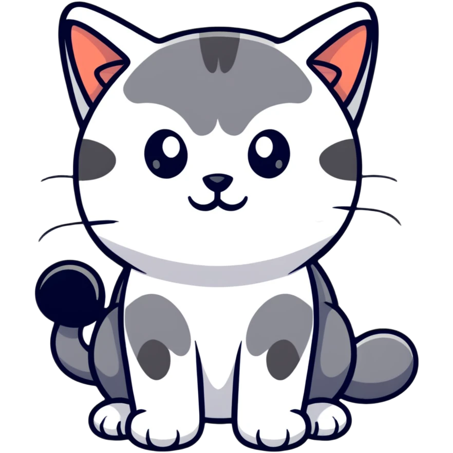 playful cat with paw raised emoji