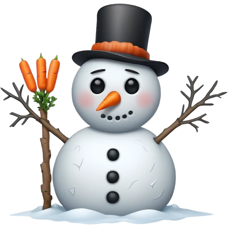 Angry snowman emoji