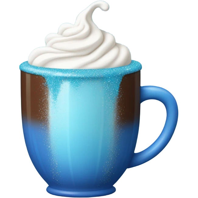 Blue hot choco emoji