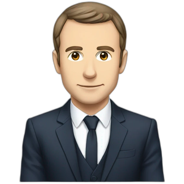 Macron en manga emoji
