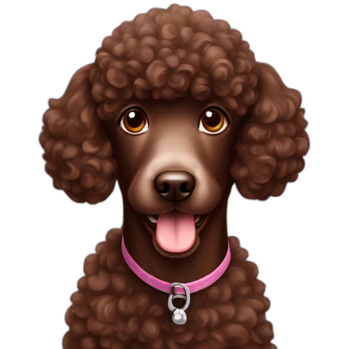 Funny Chocolate poodle emoji