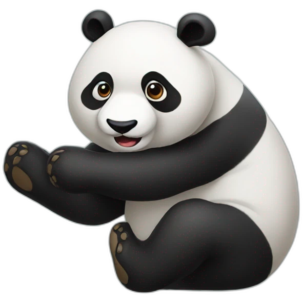 rolling panda emoji
