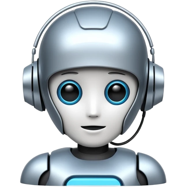 I want an AI chat bot image which represents as chat bot agent. emoji