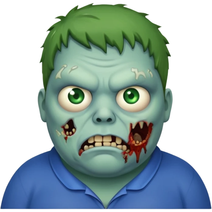 fat zombies blue clothes emoji