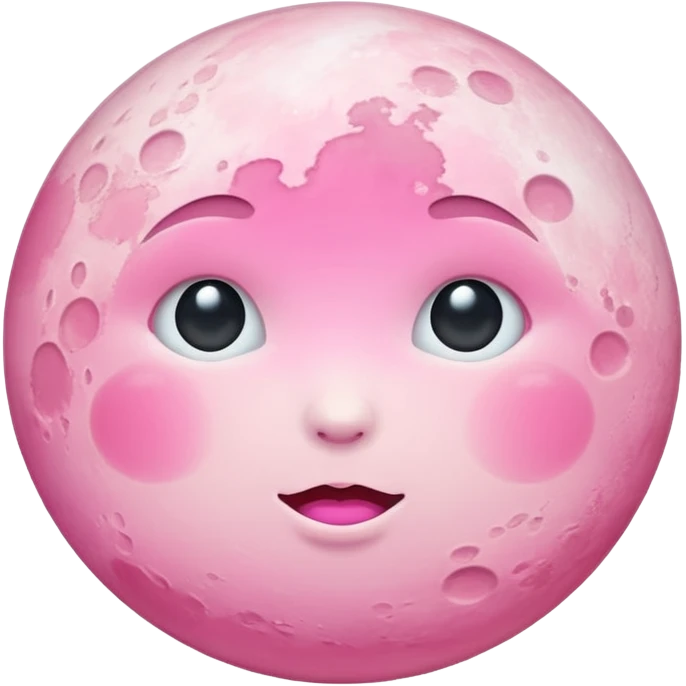 Pink moon emoji