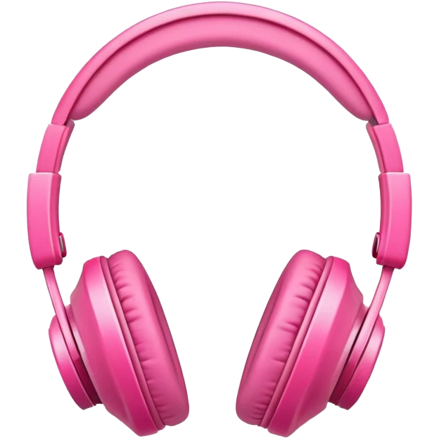 Auriculares completamente rosas emoji