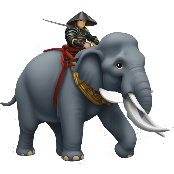 Éléphant samouraï  emoji