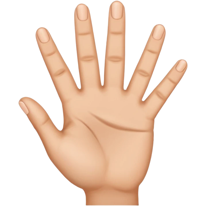 Manos con 3 dedos levantados y la otra mano solo 1 dedo levantado emoji