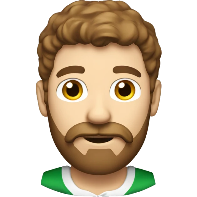 Golf Guy with brown hair and brown mustache and beard  emoji