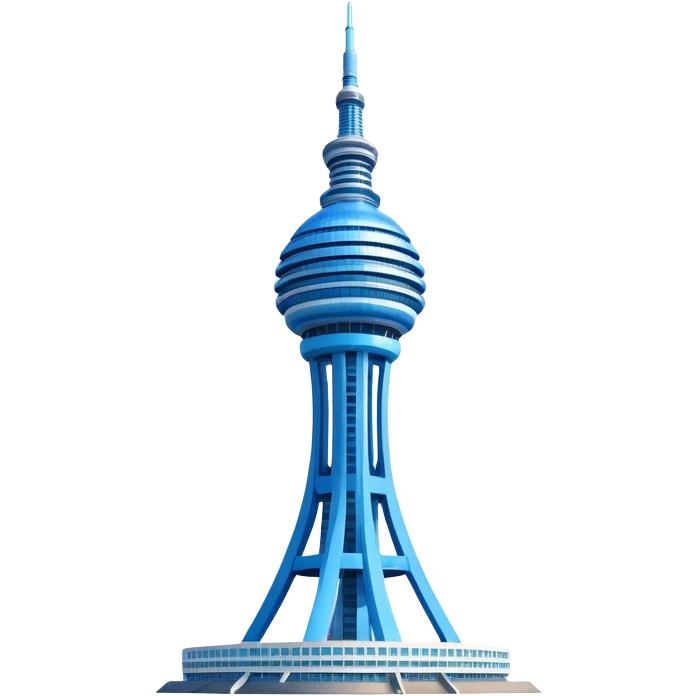 Cinematic Realistic N Seoul Tower Landmark Emoji, showcasing a futuristic tower with panoramic views rendered with sleek textures and vibrant, modern lighting. emoji