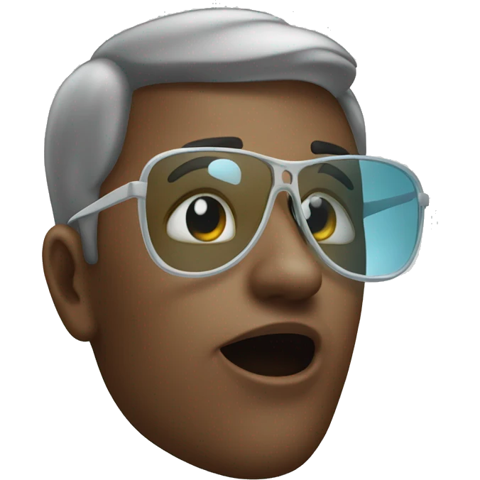 taking off sunglass and crying underneath glass emoji