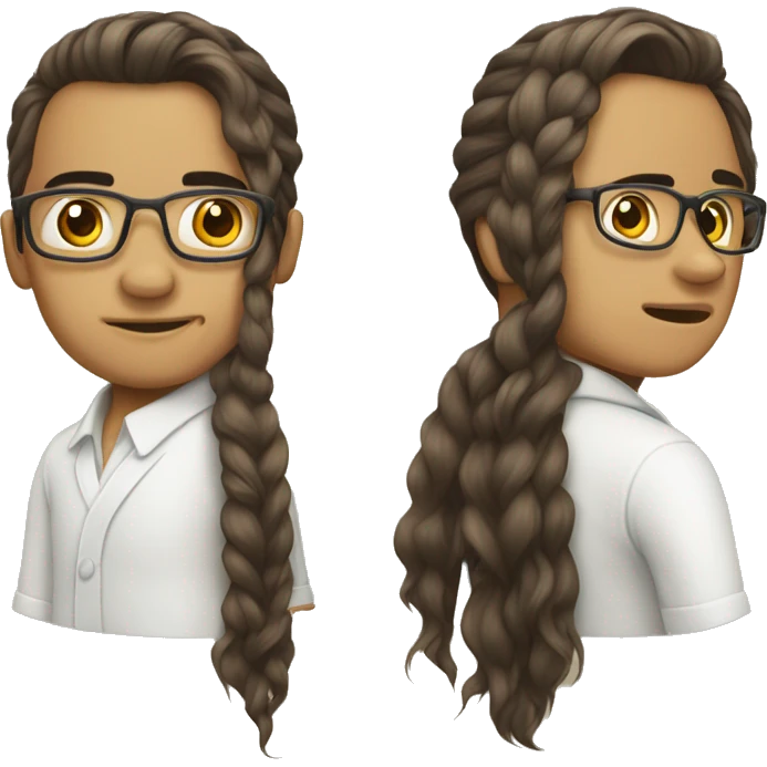 computer nerd filipino hair split in half emoji