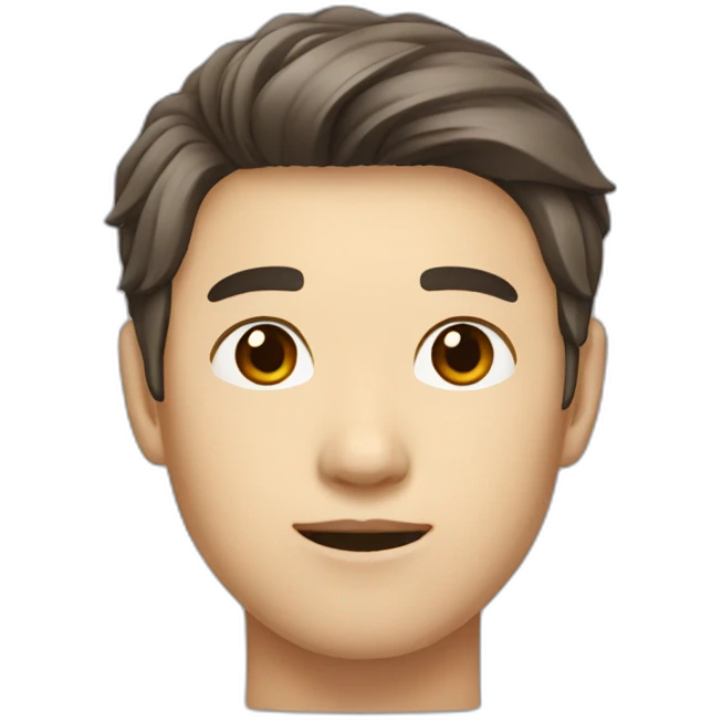 korean male brown hair techware emoji