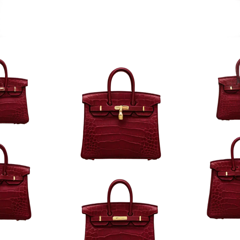 Birkin dark red crocodile leather  emoji