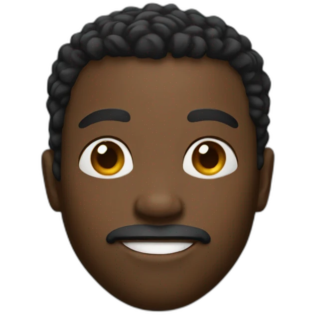 black man big head emoji