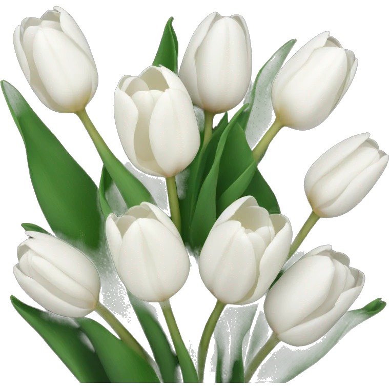 White tulips  emoji