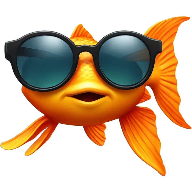 Goldfish in sunglasses emoji