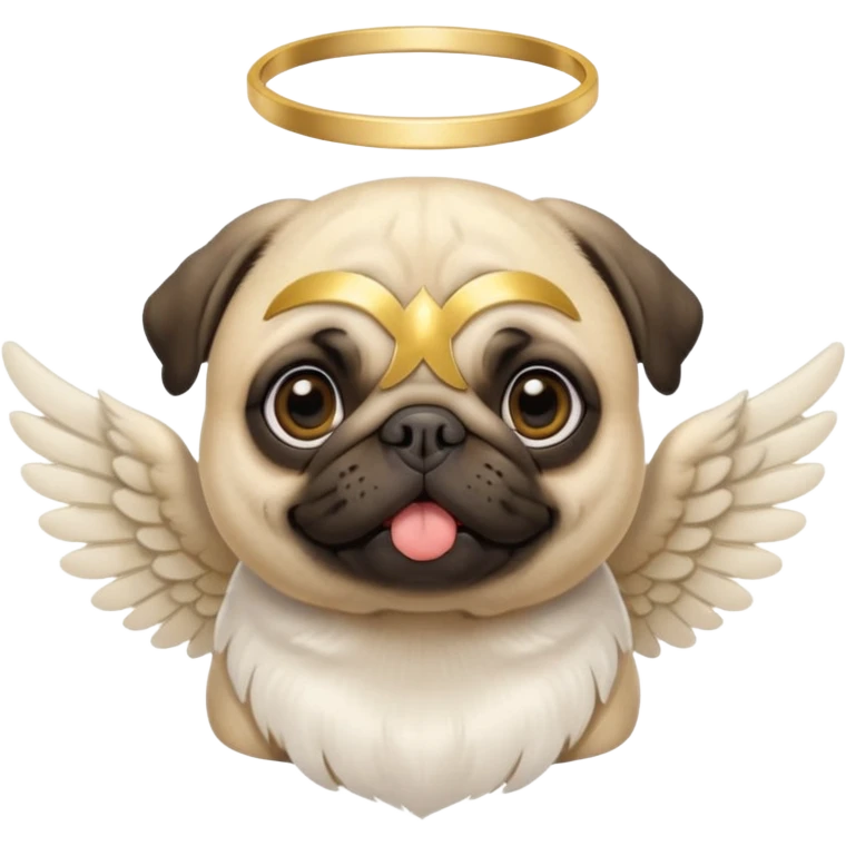 angel pug emoji