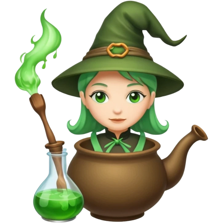 green witch cooking potion emoji