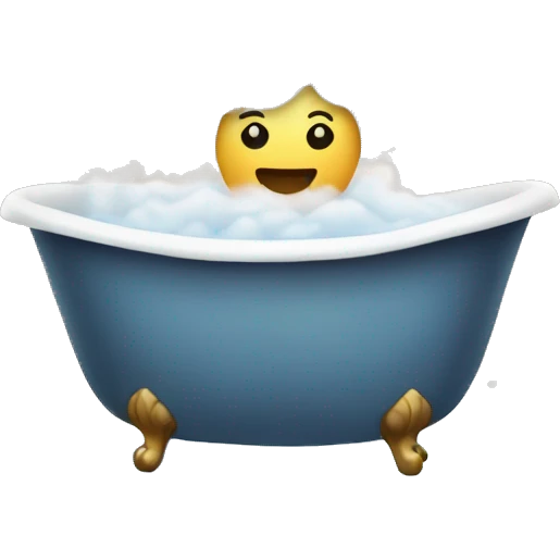 Bath with steam emoji