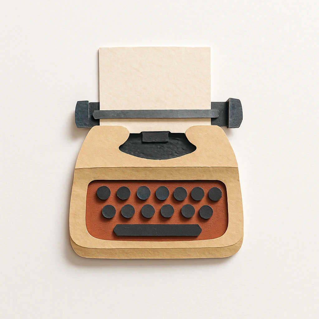 beige typewriter emoji