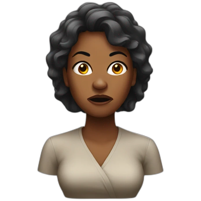 Angry black woman emoji