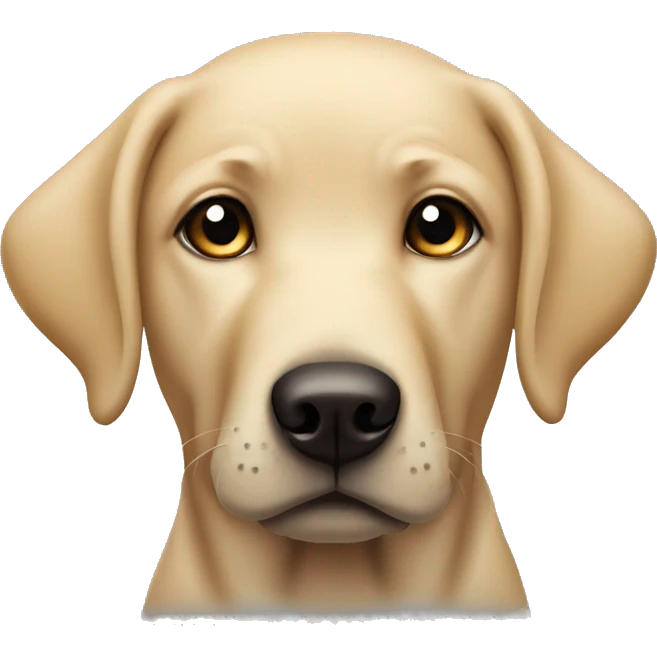 A labrador retriever with a black dot on his forehead emoji