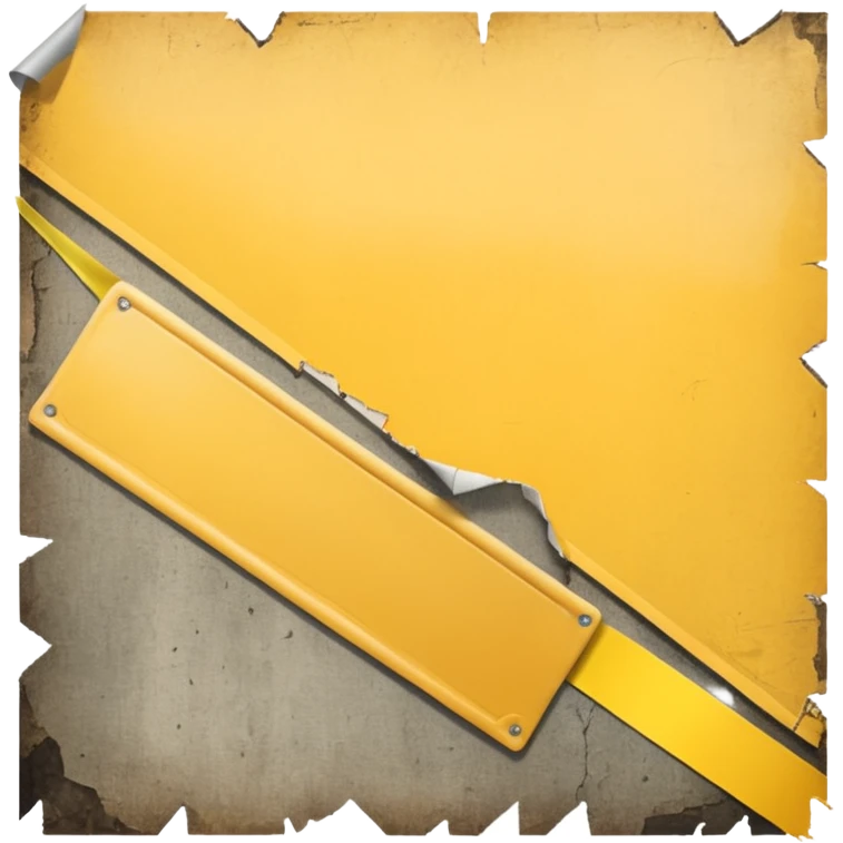 Street Poster + torn corner + yellow tape, Street Advertisements. emoji