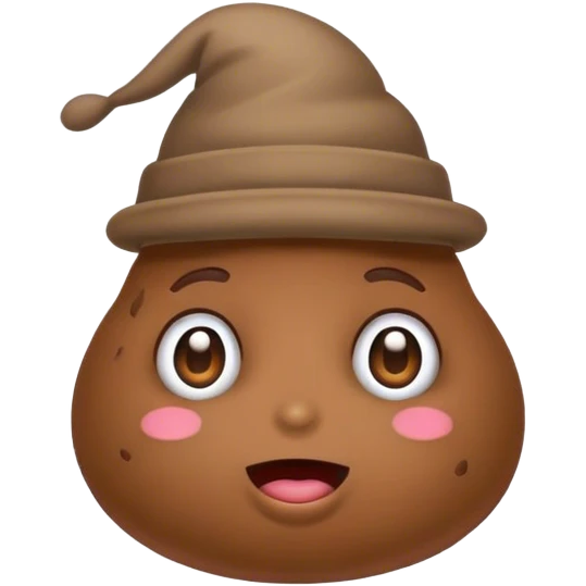 Poop wearing a hat emoji