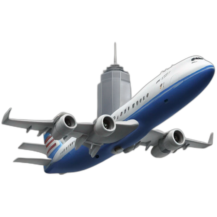 Twin towers plane emoji