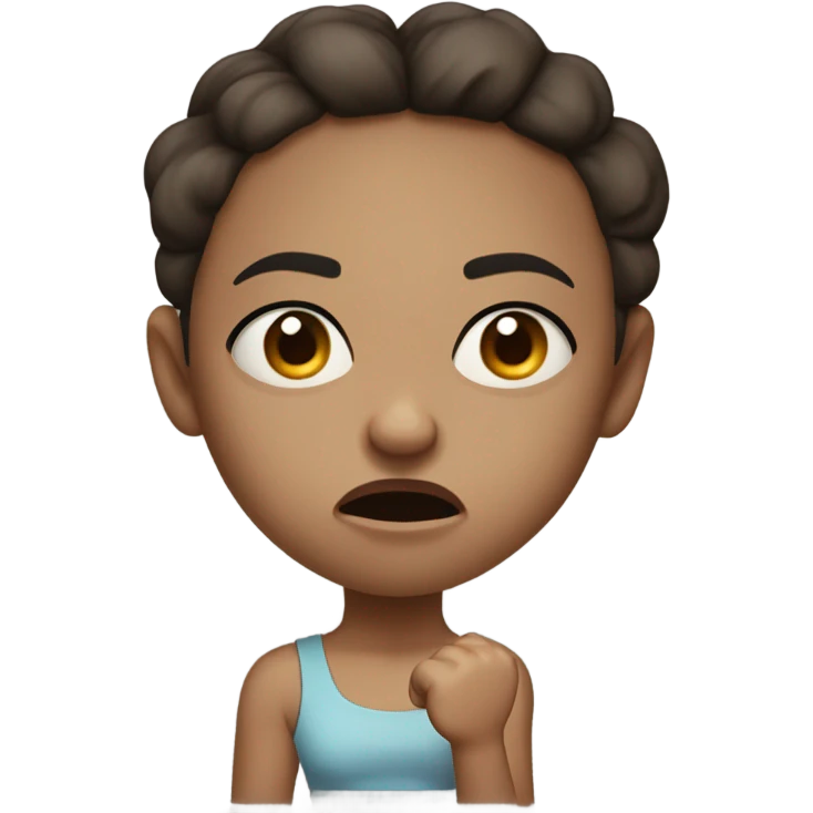 a girl every angry  emoji