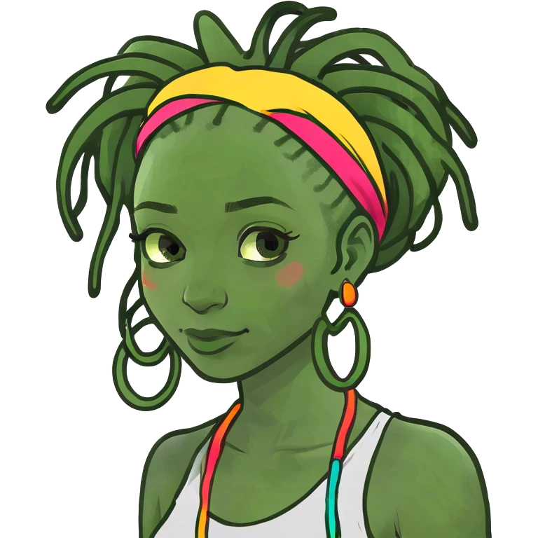 Black girl with locs emoji