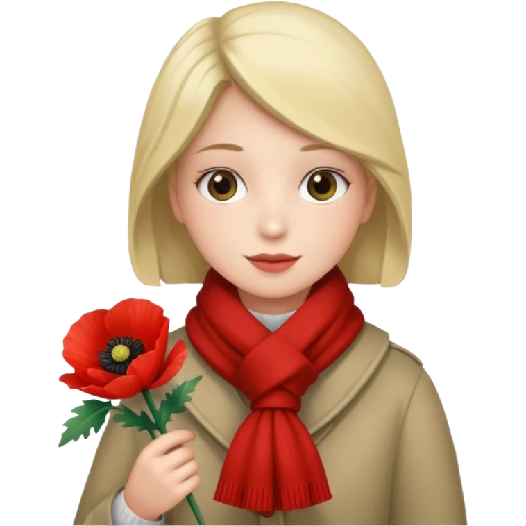Poppy with muffler emoji