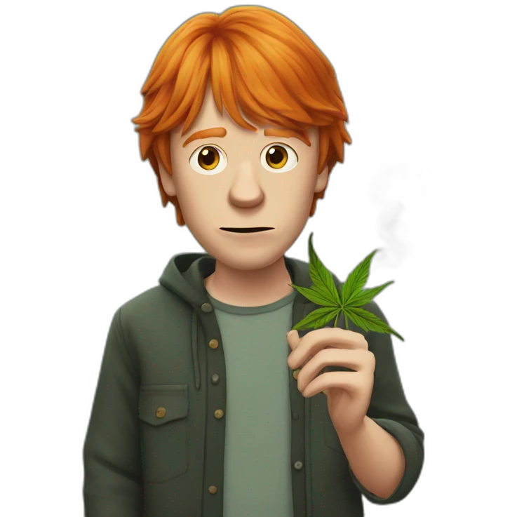 Ron Weasley smoking weed emoji
